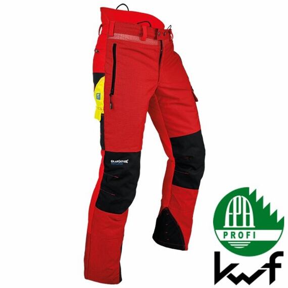 Protipořezové kalhoty PFANNER Ventilation, červené